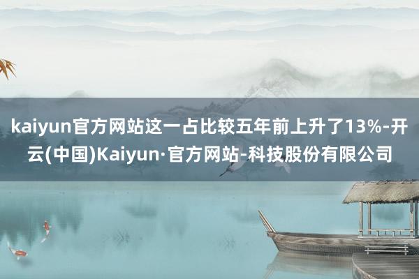 kaiyun官方网站这一占比较五年前上升了13%-开云(中国)Kaiyun·官方网站-科技股份有限公司