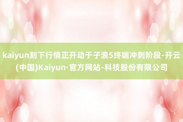 kaiyun刻下行情正开动于子浪5终端冲刺阶段-开云(中国)Kaiyun·官方网站-科技股份有限公司
