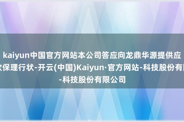 kaiyun中国官方网站本公司答应向龙鼎华源提供应收账款保理行状-开云(中国)Kaiyun·官方网站-科技股份有限公司