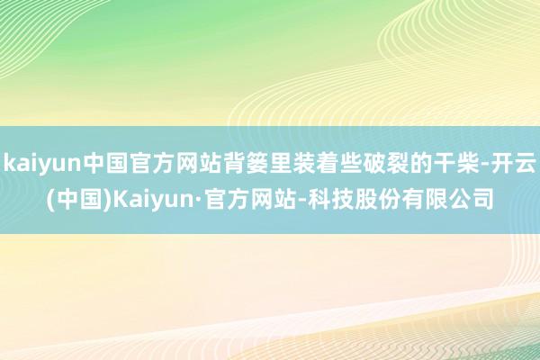 kaiyun中国官方网站背篓里装着些破裂的干柴-开云(中国)Kaiyun·官方网站-科技股份有限公司